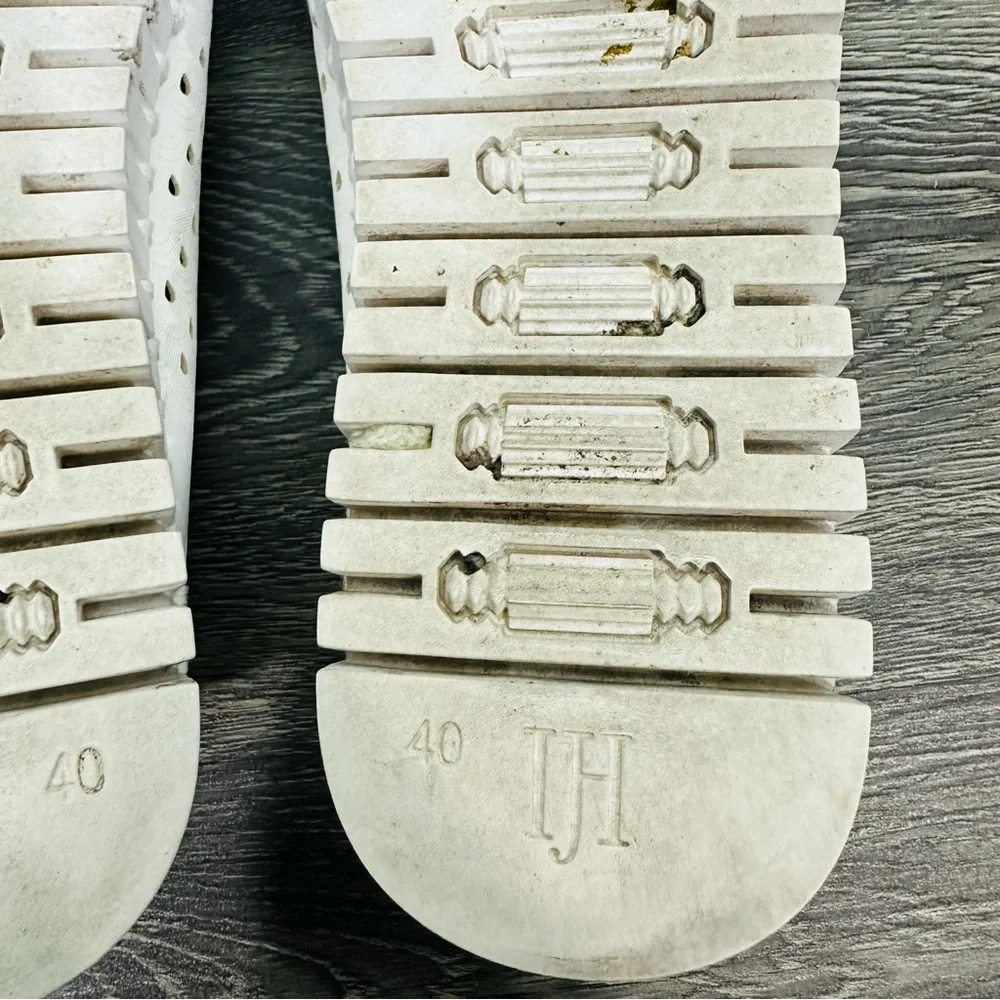 Ilse Jacobsen White Perforated Leather Slip-On Sneakers